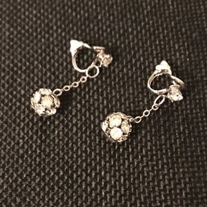 Vintage White Sapphire Drop Earrings